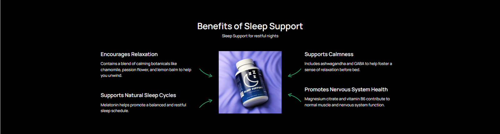 Sleep Support benefits